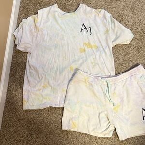 Jordan Mens Tie-Dye Short Set - Pastel- top 2x bottom 3X
